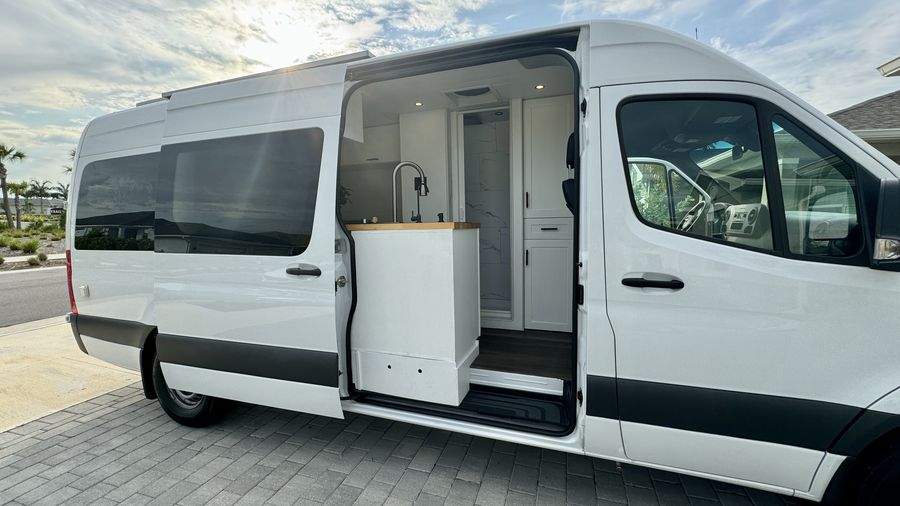 The Sanibel — completed Mercedes Sprinter van exterior